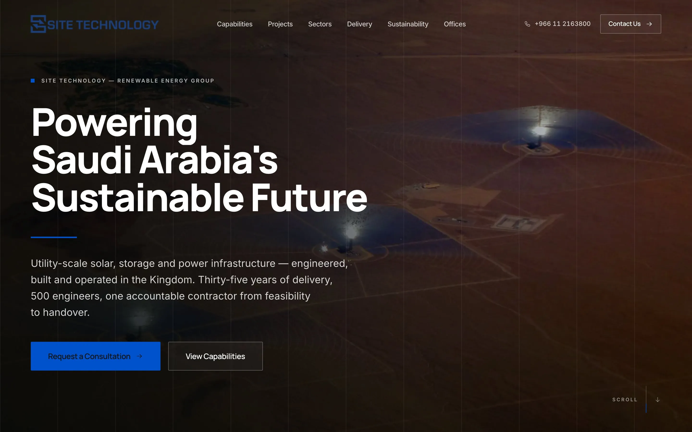 Site Technology — Solar EPC & Power Infrastructure website